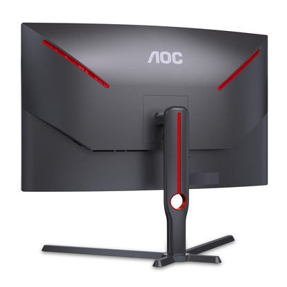 AOC CQ32G3SU/BK computer monitor 80 cm (31.5") 2560 x 1440 pixels Quad HD LED Black, Red