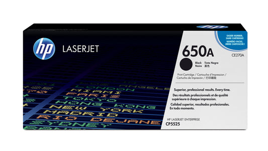 HP 650A Black Original LaserJet Toner Cartridge