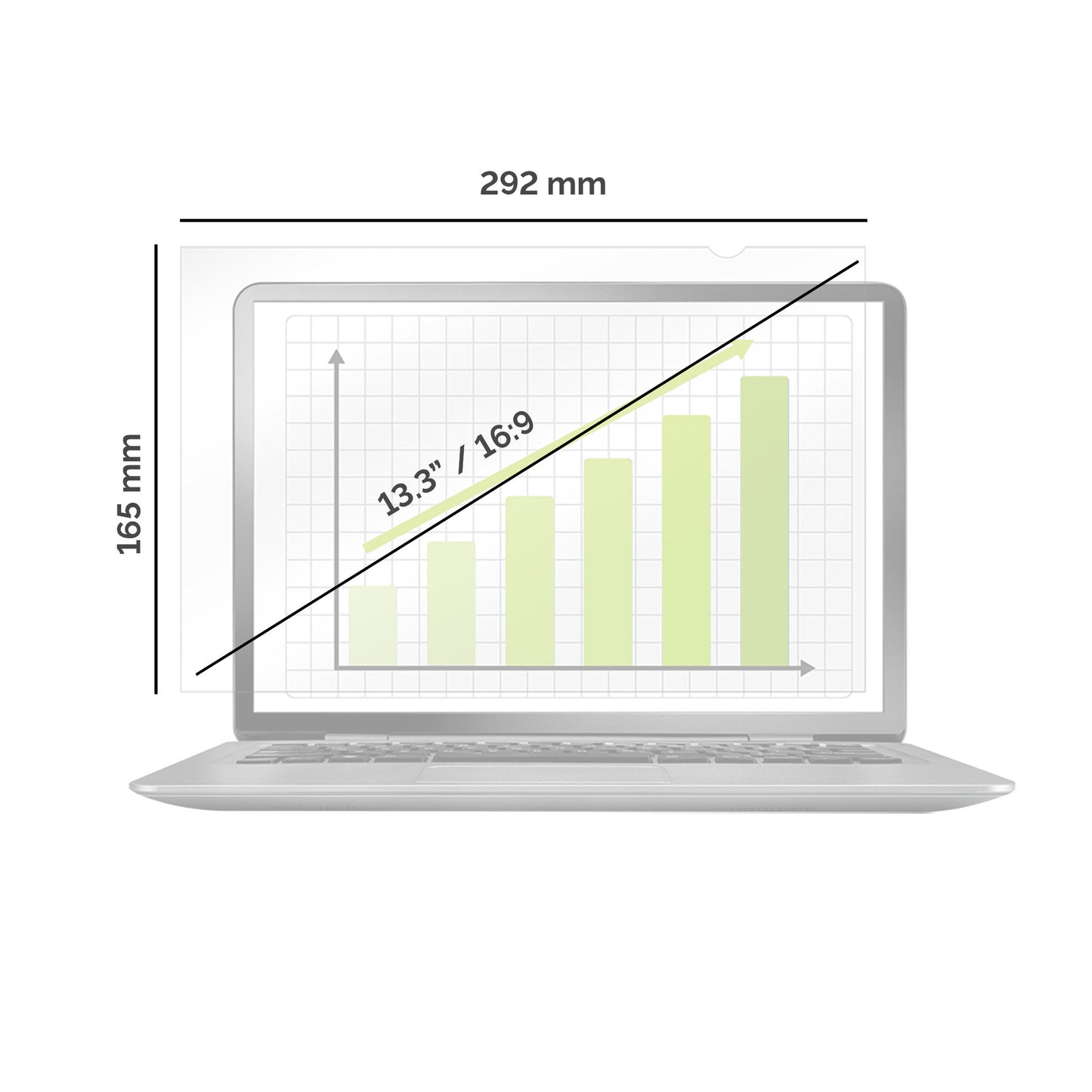 Fellowes PrivaScreen 33.8 cm (13.3") Laptop Frameless display privacy filter