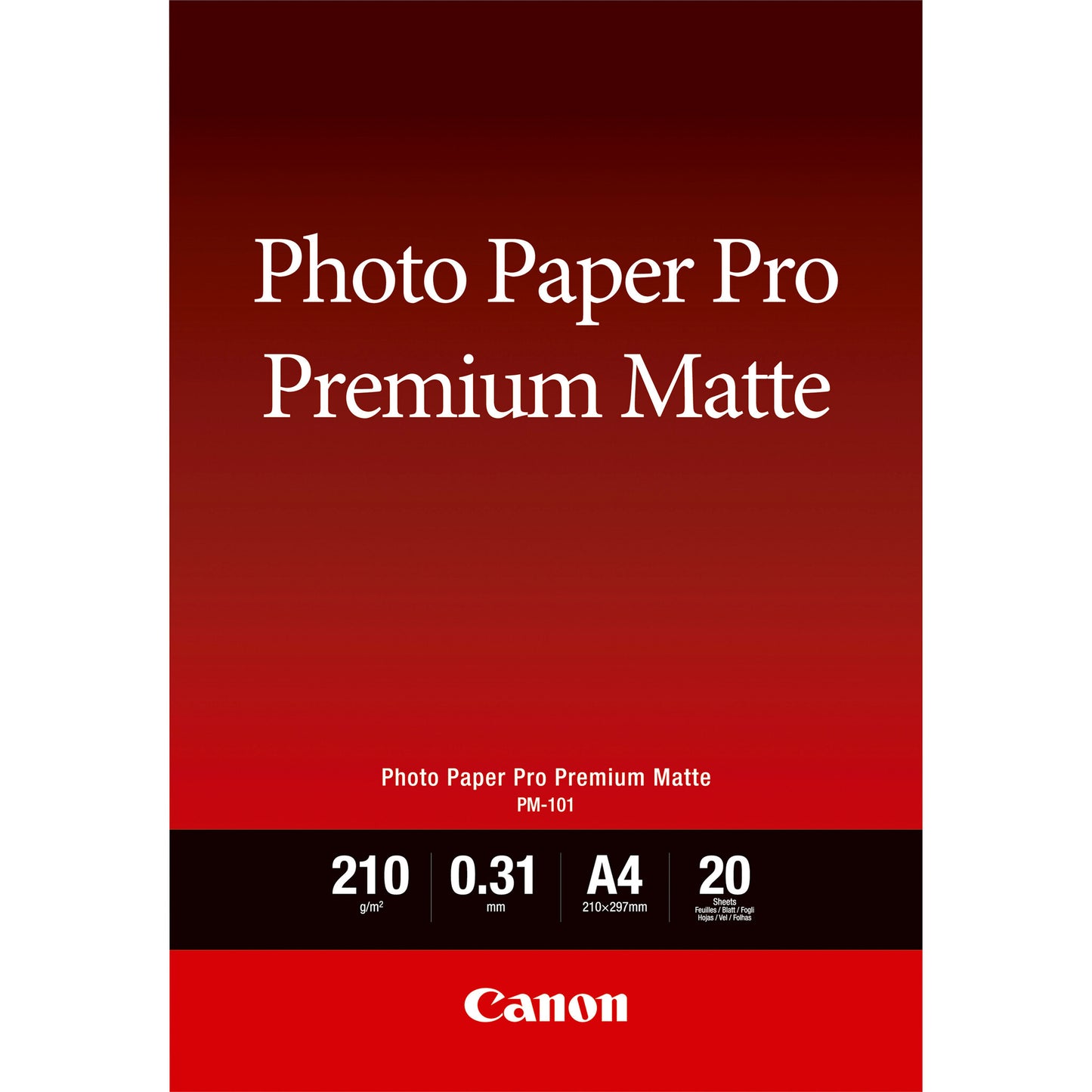 Canon PM-101 Premium Matte Photo Paper A4 - 20 Sheets