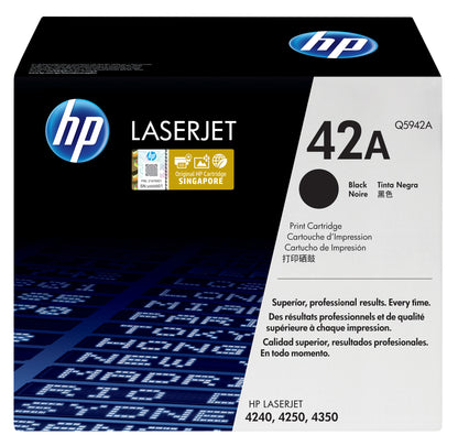 HP 42A Black Original LaserJet Toner Cartridge