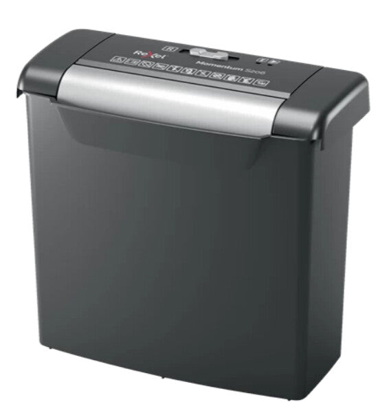 Rexel S206 paper shredder Strip shredding 22 cm Black, Silver