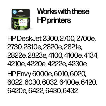 HP 305XL High Yield Tri-color Original Ink Cartridge