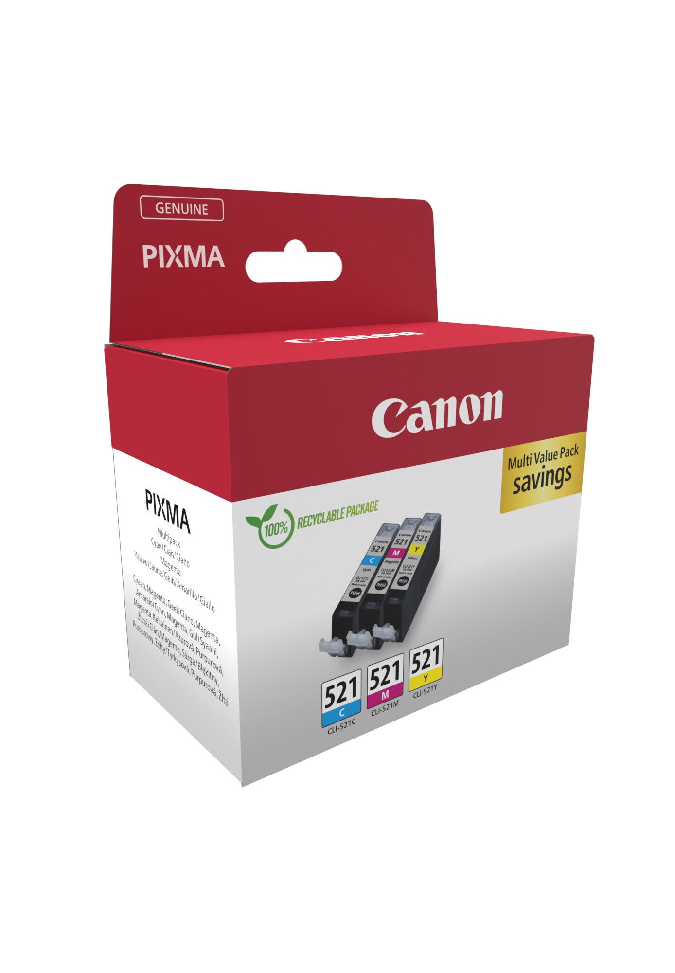 Canon 2934B015 ink cartridge 3 pc(s) Original Cyan, Magenta, Yellow