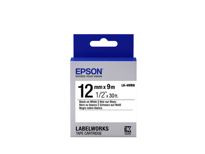 Epson Label Cartridge Standard LK-4WBN Black/White 12mm (9m)