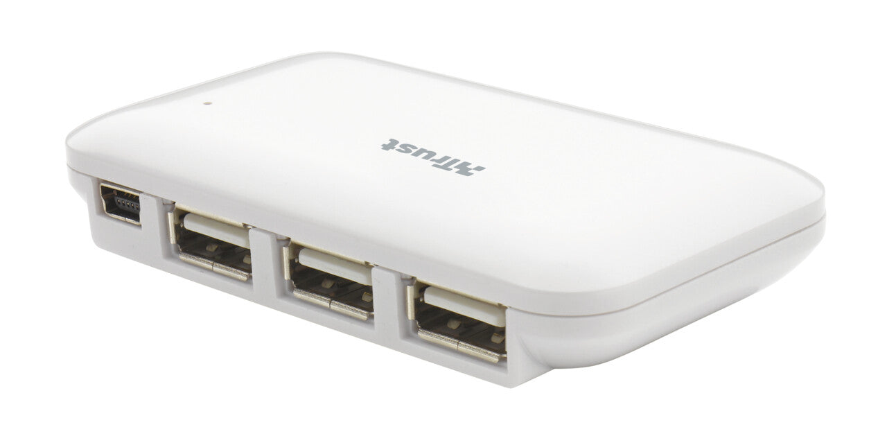 Trust 4 Port Slimline USB 2.0 Hub 480 Mbit/s White