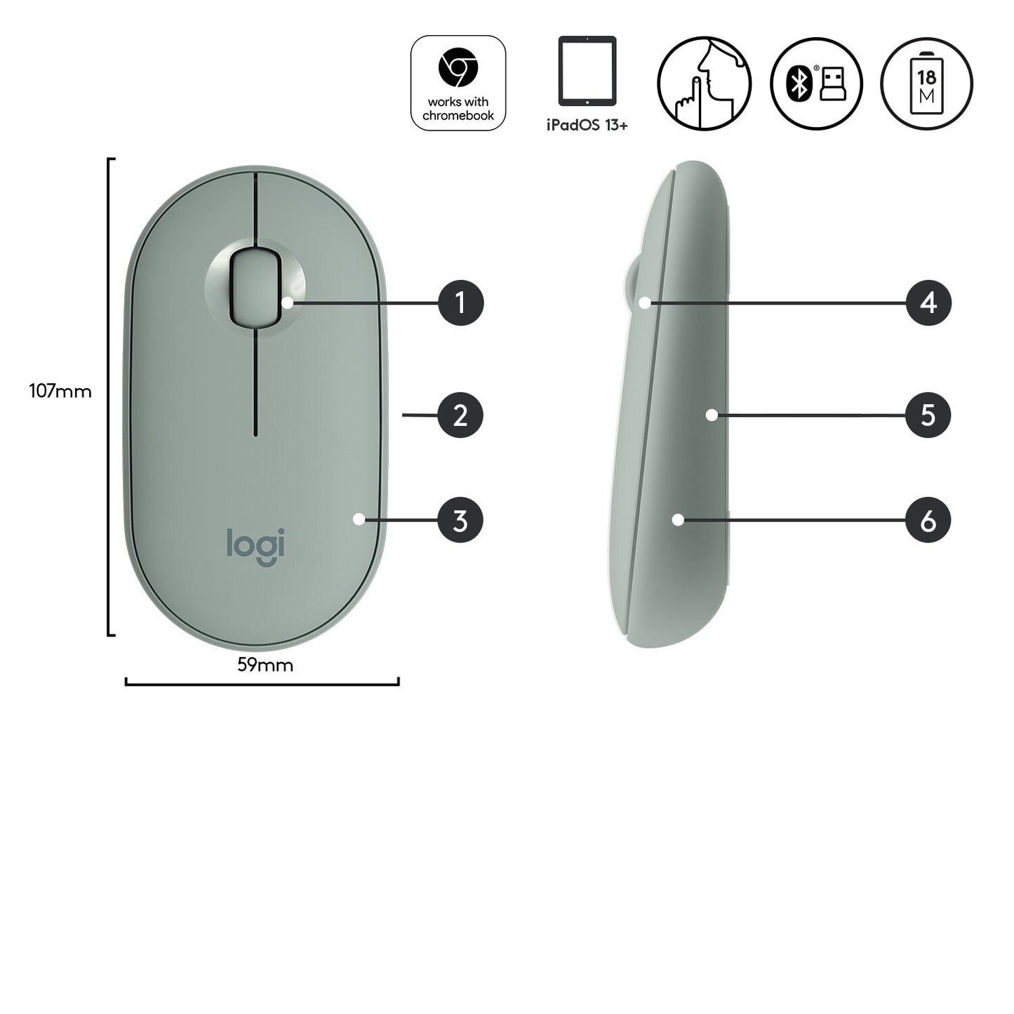 Logitech Pebble M350 Wireless Mouse