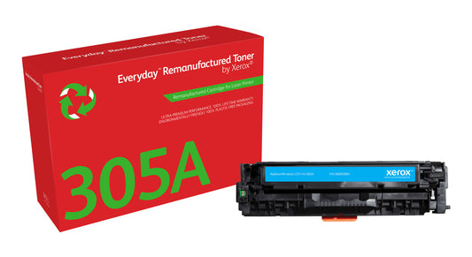 Everyday ™ Cyan Toner by Xerox compatible with HP 305A (CE411A), Standard capacity