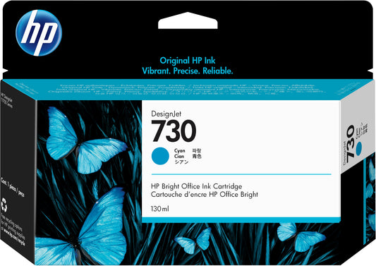 HP 730 130-ml Cyan DesignJet Ink Cartridge