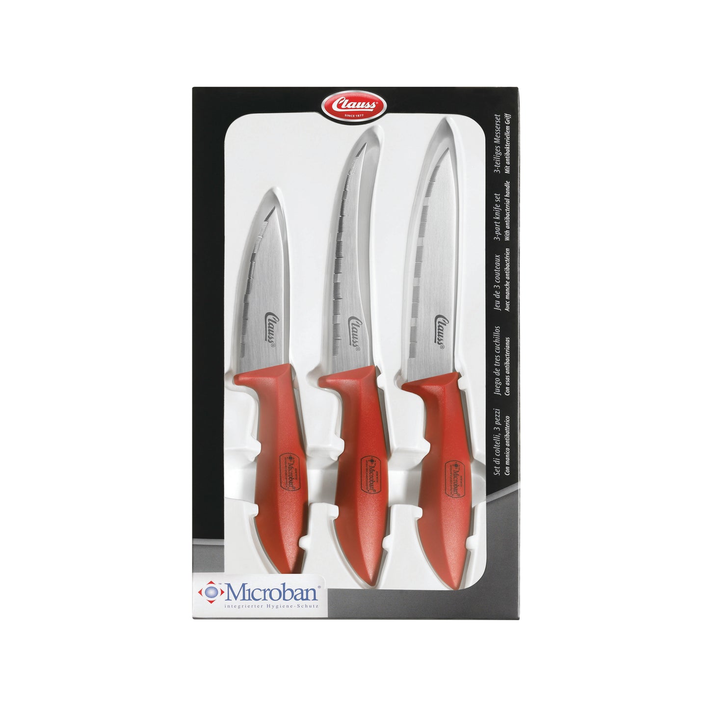 Clauss 3-Piece Paring Vegetable and Utility Kitchen Knife Set CL-80000