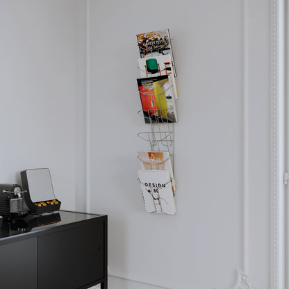 Alba Wall Mounted 7 Pocket Literature Holder A4 Chrome DD7M