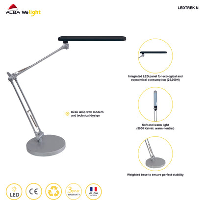 Alba Trek LED Desk Lamp Black LEDTREK