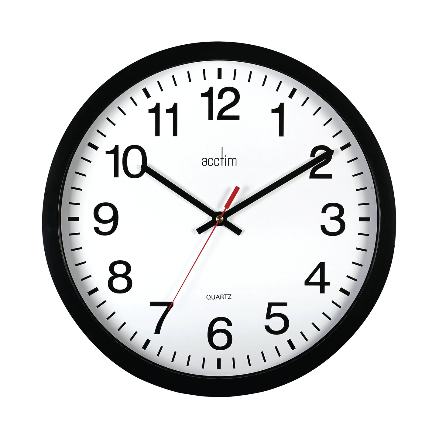 Acctim Controller Silent Sweep Wall Clock 368mm Black 93/704B