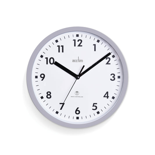 Acctim Nardo Radio Controlled Wall Clock 200mm Grey 74667