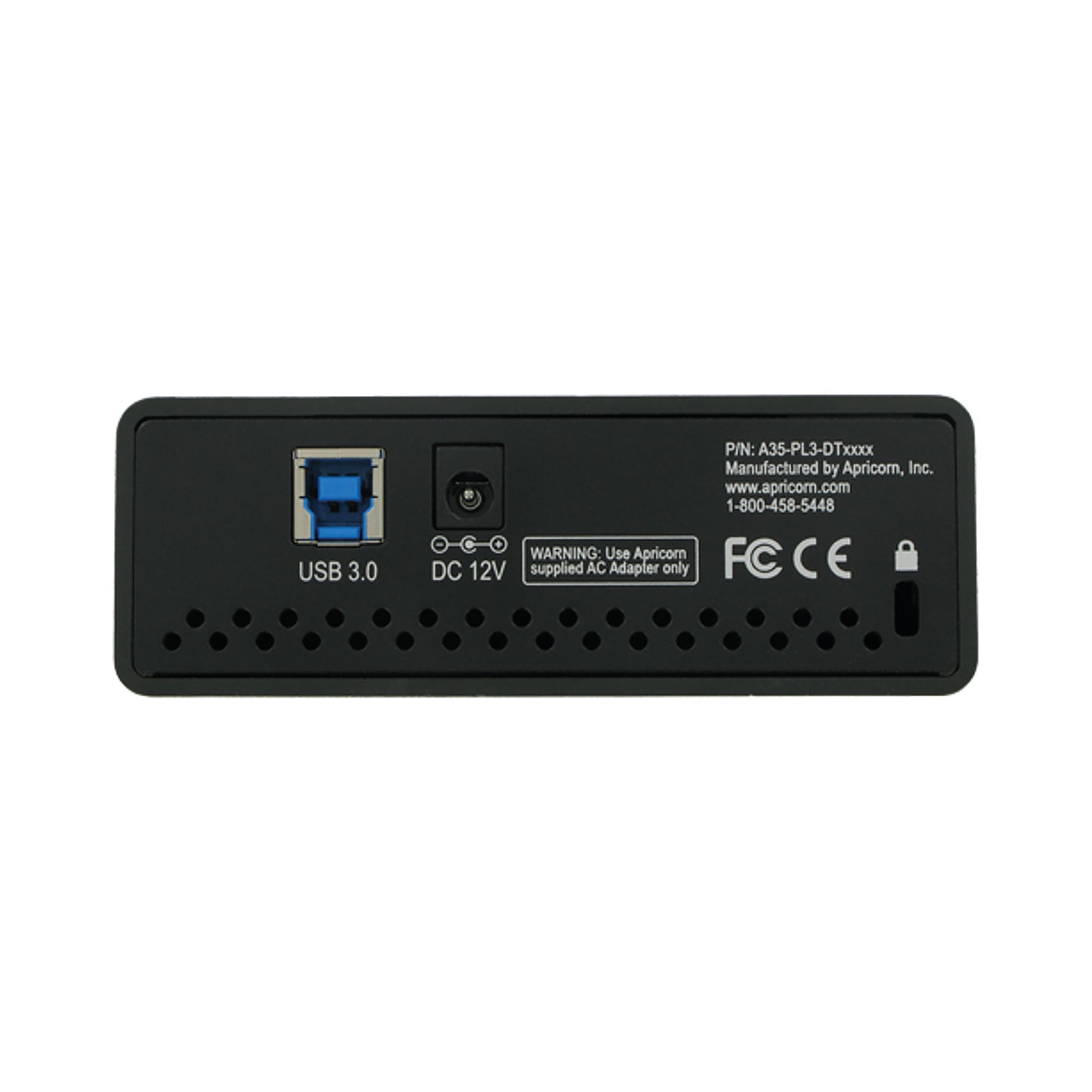 Apricorn Aegis Padlock DT 256-Bit AES-XTS Encryption External Hard Drive 10TB ADT3PL256F10TBEM