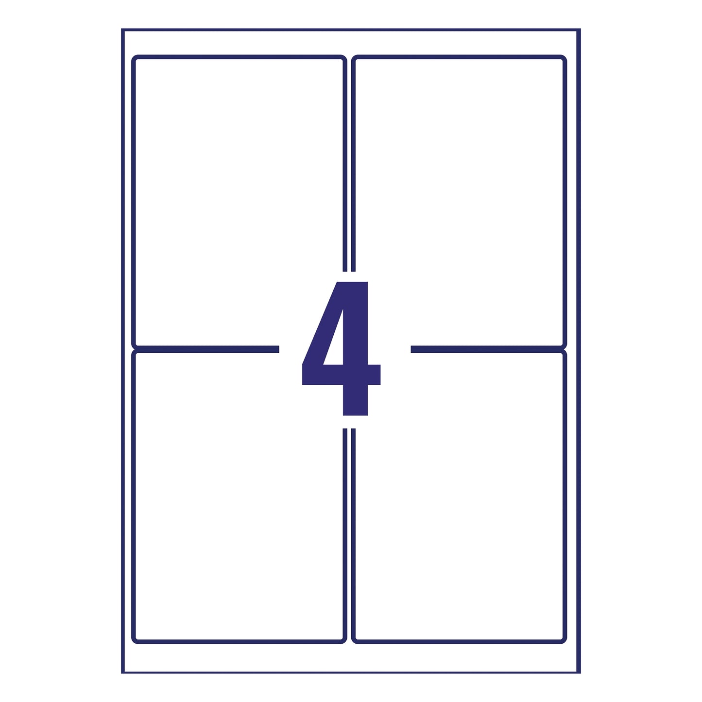 Avery Weatherproof Shipping Label 4 Per Sheet (Pack of 100) L7994-25