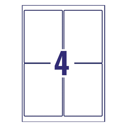 Avery Weatherproof Shipping Label 4 Per Sheet (Pack of 100) L7994-25