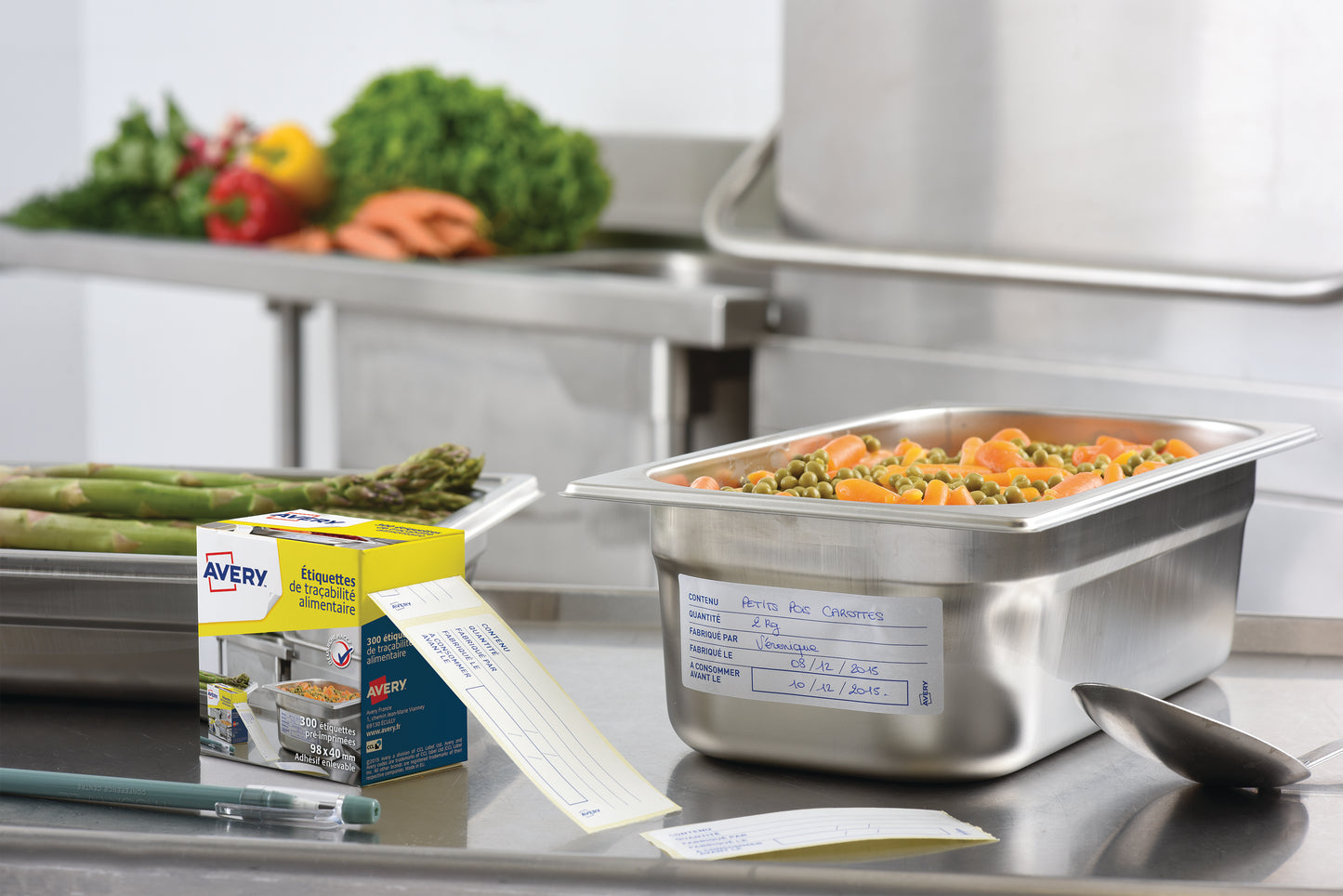 Avery Printed Food Traceability Labels 98x40mm (Pack of 300) ETIHACCP.UK