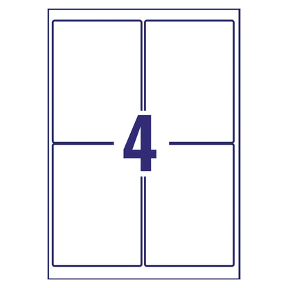 Avery Inkjet Parcel Labels 4 Per Sheet White (Pack of 100) J8169-25