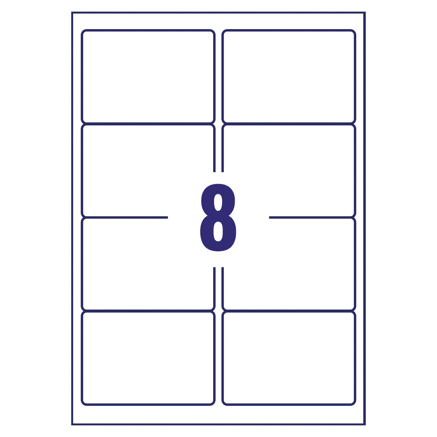 Avery Laser Labels Recycled 8 Per Sheet White (Pack of 800) LR7165-100