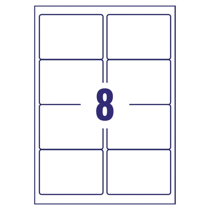 Avery Laser Labels Recycled 8 Per Sheet White (Pack of 800) LR7165-100