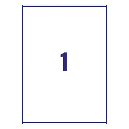 Avery Laser Labels Recycled 1 Per Sheet White (Pack of 100) LR7167-100