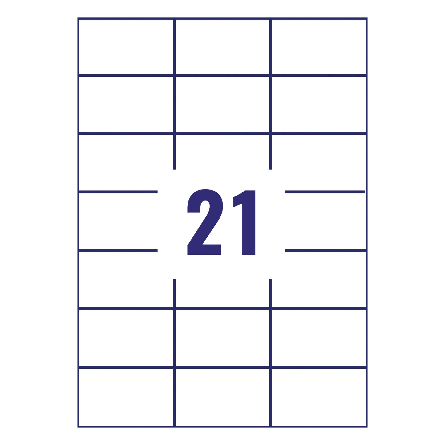 Avery Ultragrip Multi Labels 70 x 42.3mm 21 Per Sheet White (Pack of 2100) 3652