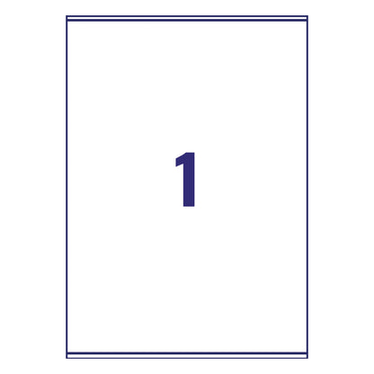 Avery Ultragrip Laser Labels 199.6x289.1mm Wht (Pack of 500) L7167-500