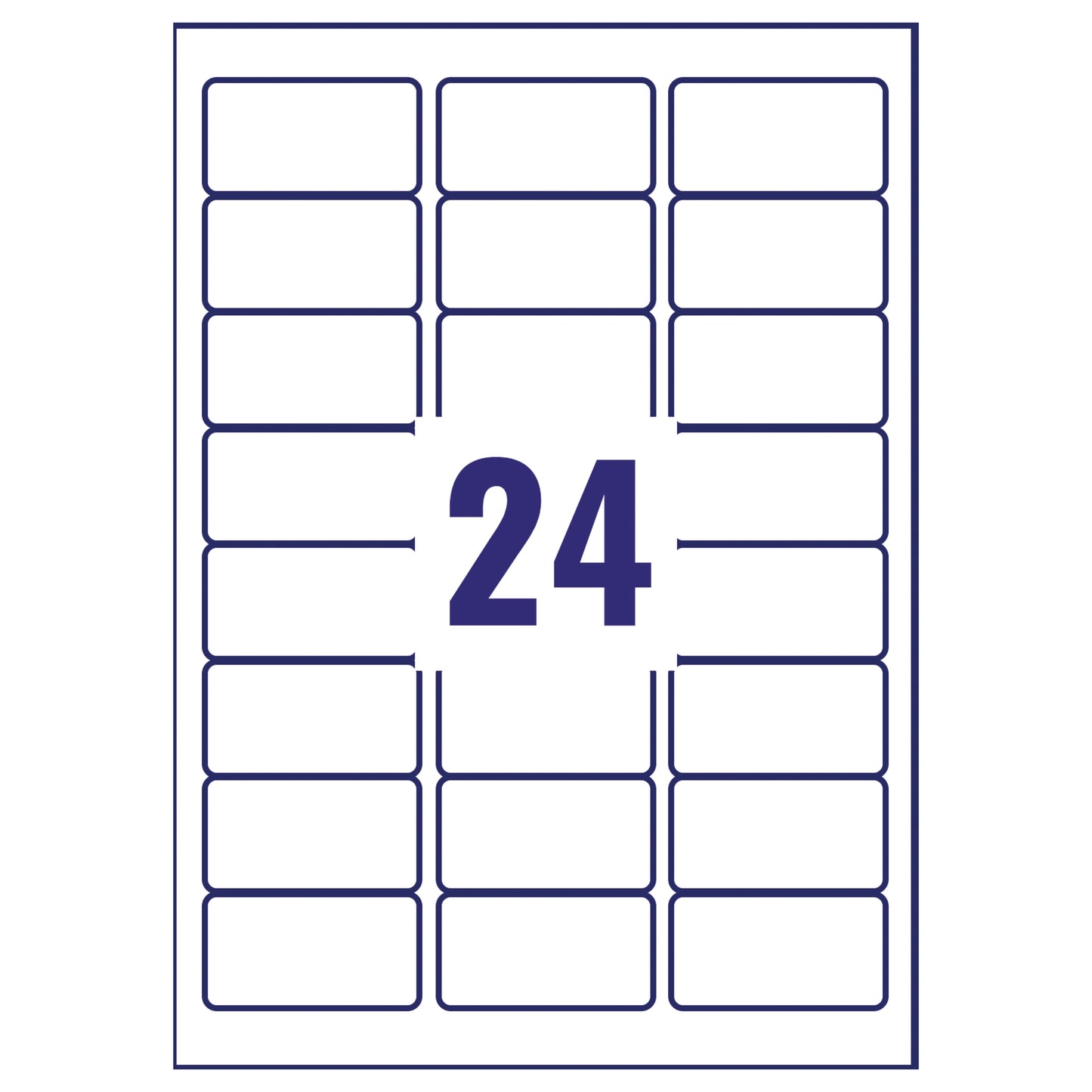 Avery Inkj Label 63.5x33.9mm 24 Per Sheet Wht (Pack of 2400) J8159-100