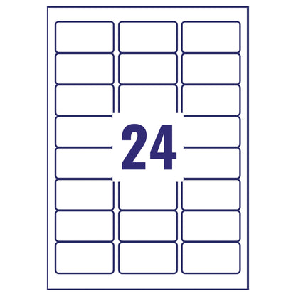 Avery Inkj Label 63.5x33.9mm 24 Per Sheet Wht (Pack of 2400) J8159-100