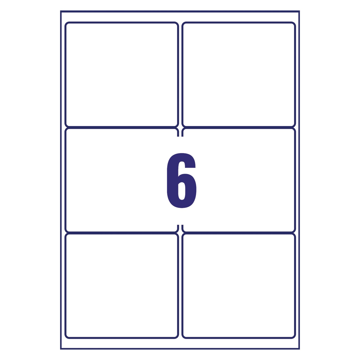 Avery Inkjet Label 99.1x93.1mm 6 Per Sheet Wht (Pack of 600) J8166-100