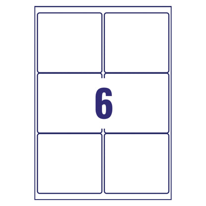 Avery Inkjet Label 99.1x93.1mm 6 Per Sheet Wht (Pack of 600) J8166-100