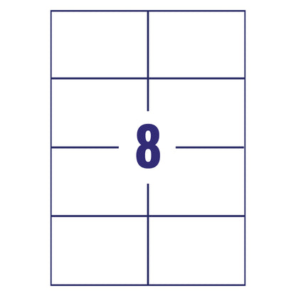 Avery Ultragrip Multi Labels 105x74mm 8 Per Sheet White (Pack of 800) DPS08-100