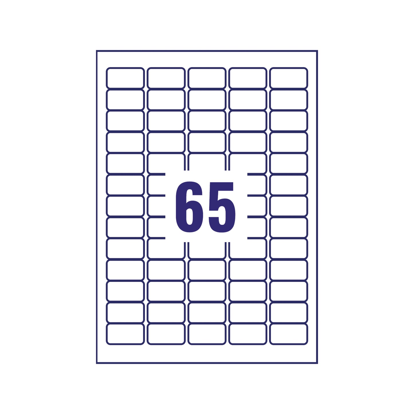 Avery Laser Labels 38x21mm 65 Per Sheet Clear (Pack of 1625) L7551-25