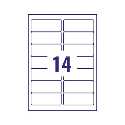 Avery Laser Labels 99.1x38.1 14 Per Sheet Clear (Pack of 350) L7563S