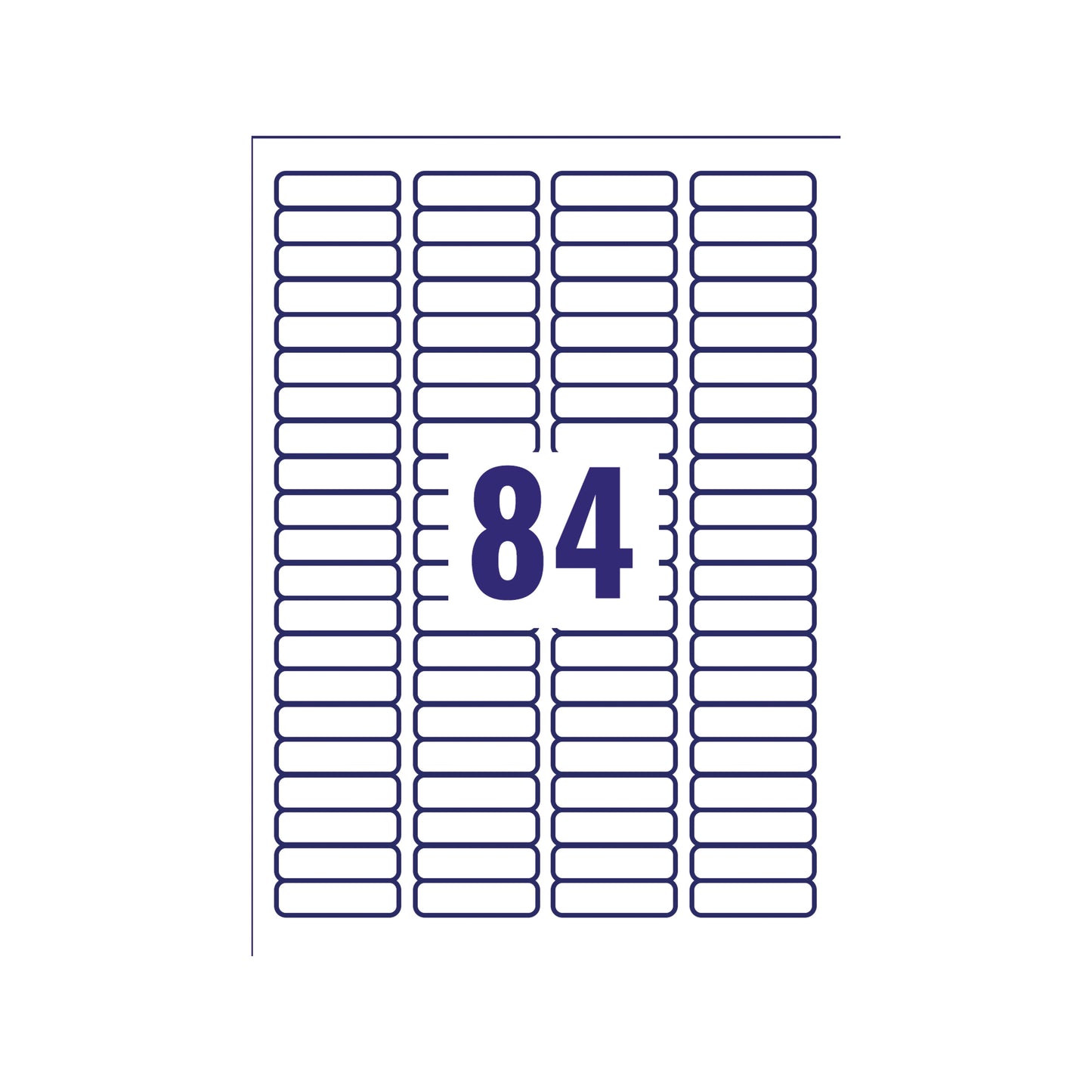 Avery Laser Labels 46x11.11mm 84 Per Sheet White(Pack of 2100)L7656-25