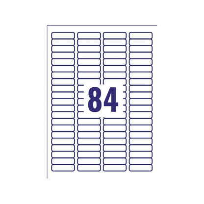 Avery Laser Labels 46x11.11mm 84 Per Sheet White(Pack of 2100)L7656-25