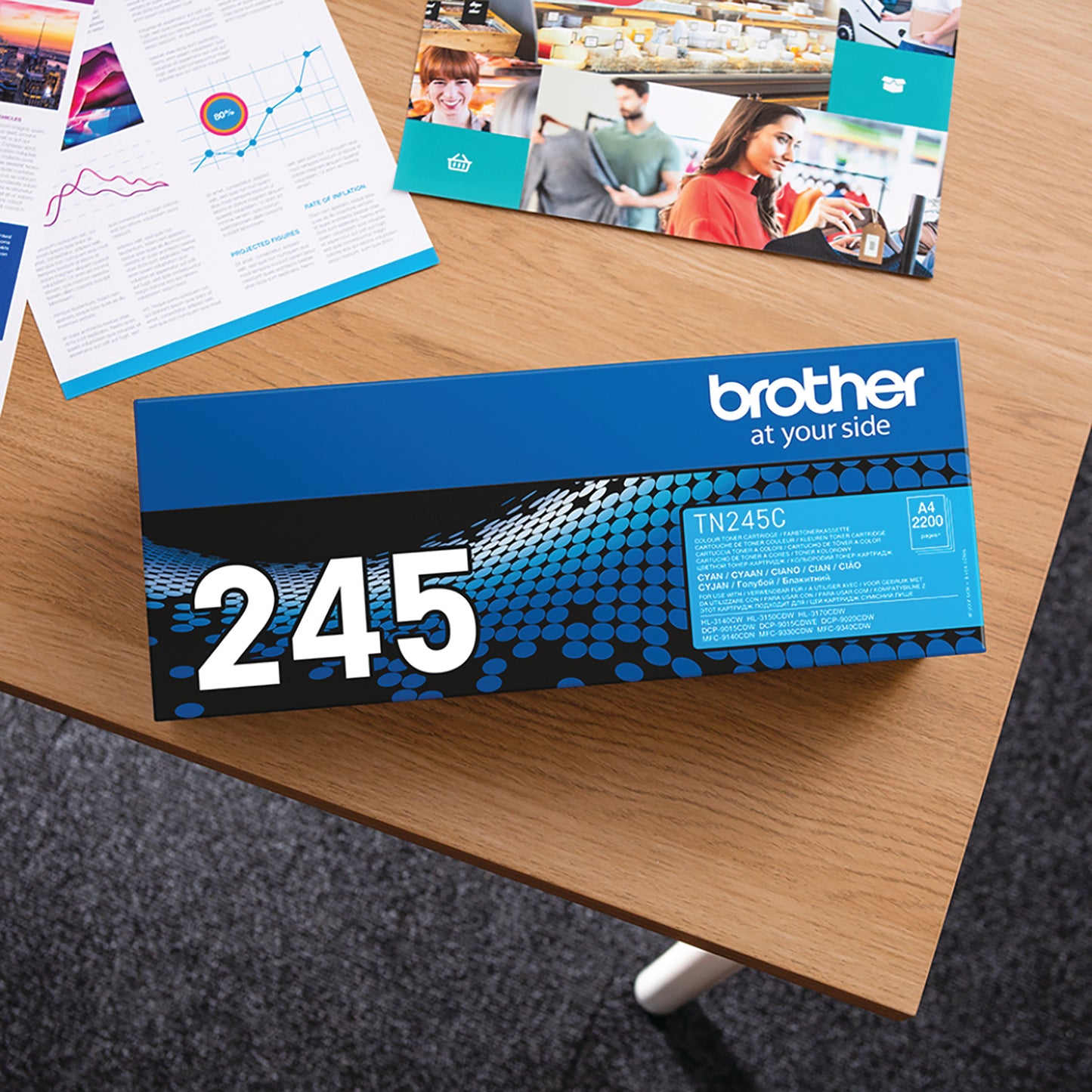 Brother TN-245C Toner Cartridge High Yield Cyan TN245C