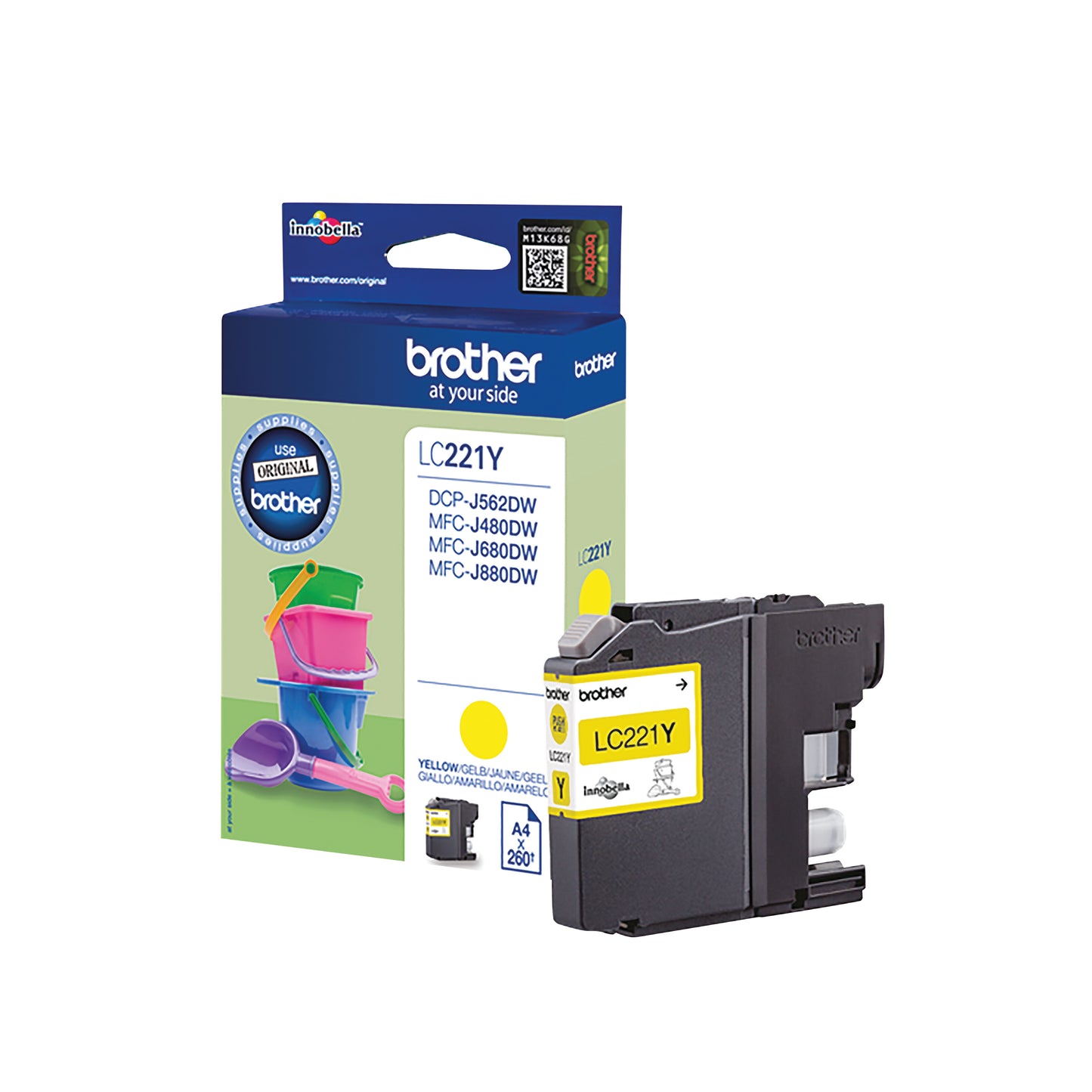 Brother LC221Y Inkjet Cartridge Yellow LC221Y