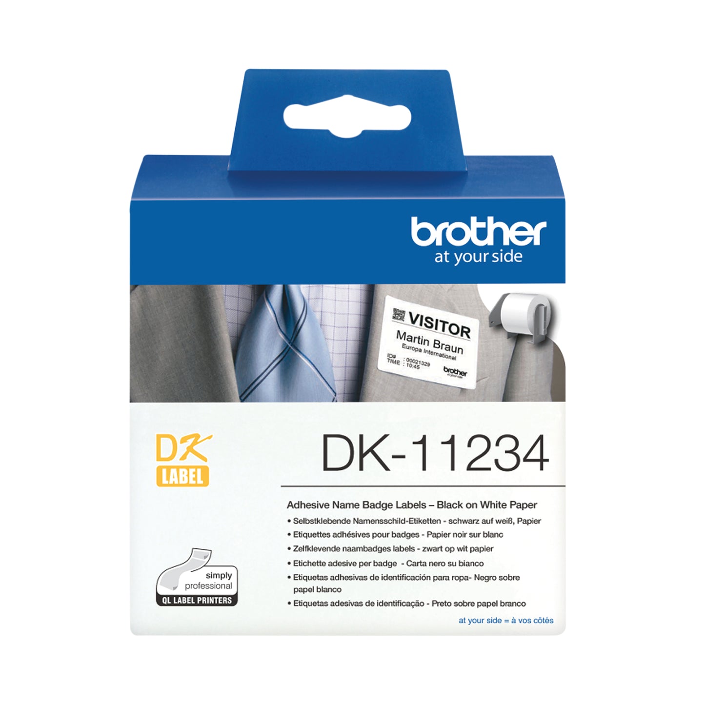 Brother DK-11234 printer label White Self-adhesive printer label