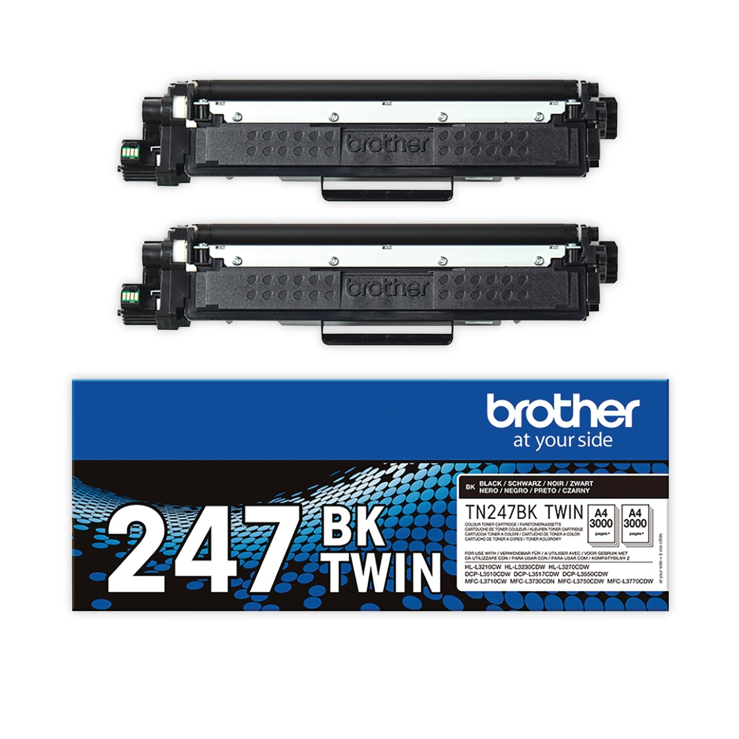 Brother TN-247BKTWIN Toner Cartridge Twin Pack High Yield Black TN247BKTWIN