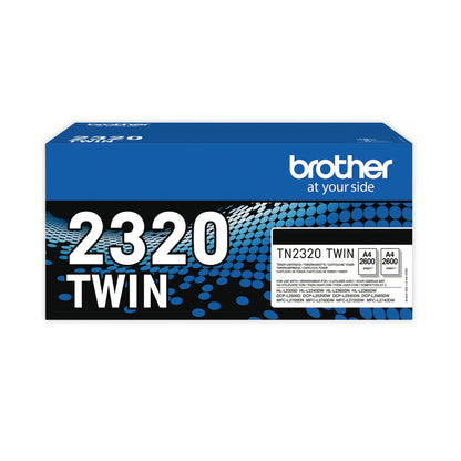 Brother TN-2320TWIN Toner Cartridge Twin Pack High Yield Black TN2320TWIN