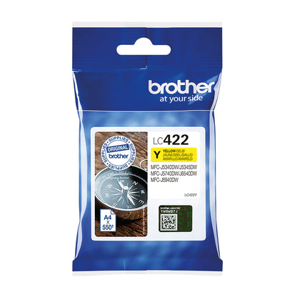 Brother LC422Y Inkjet Cartridge Yellow LC422Y