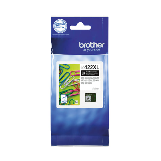 Brother LC422XLBK Inkjet Cartridge High Yield Black LC422XLBK