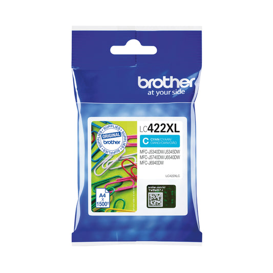 Brother LC422XLC Inkjet Cartridge High Yield Cyan LC422XLC