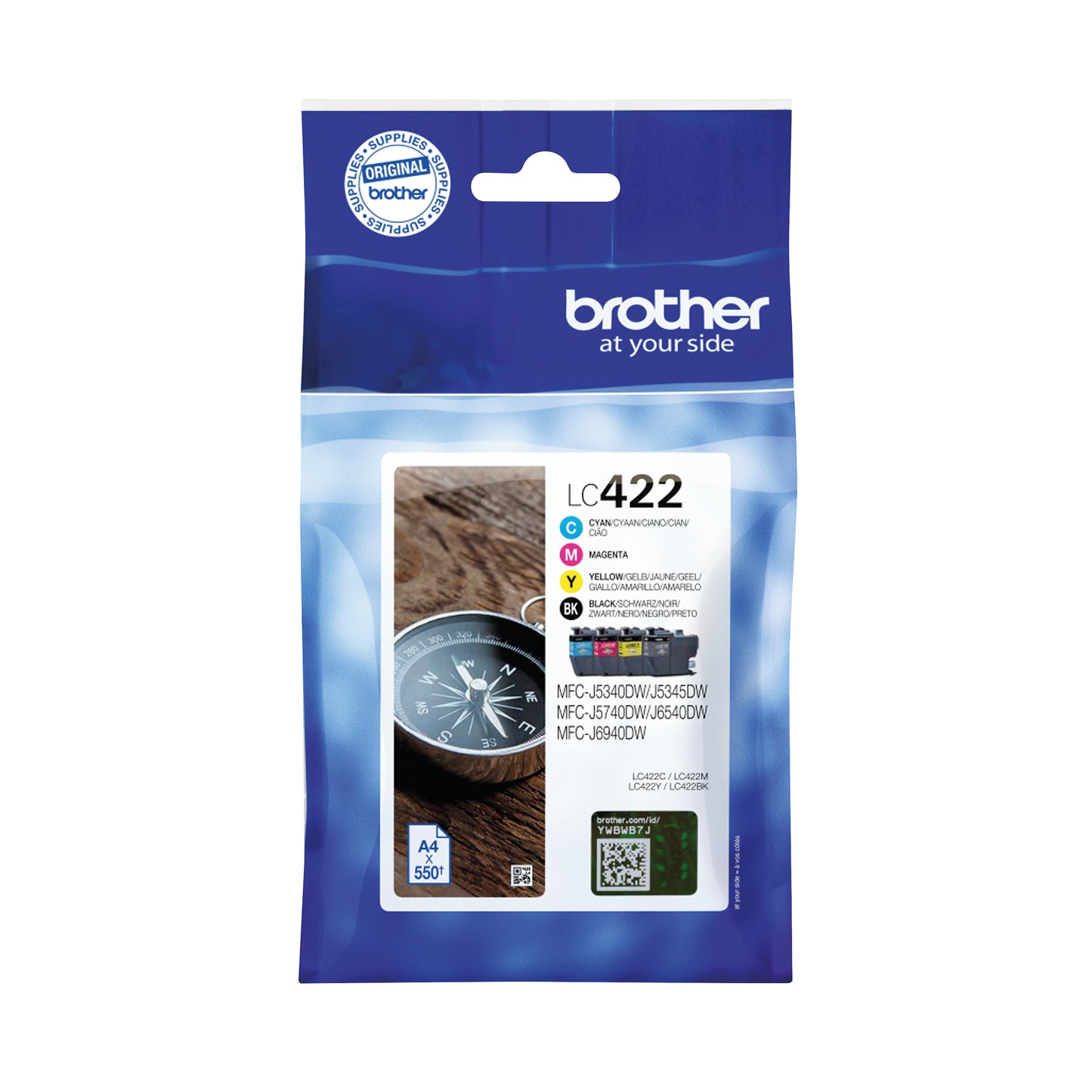 Brother LC422 Inkjet Cartridge Multipack CMYK LC422VAL