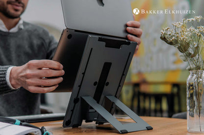 BakkerElkhuizen Ergo-Q Hybrid Pro Tablet/Laptop Stand Dark Grey BNEQHPDG