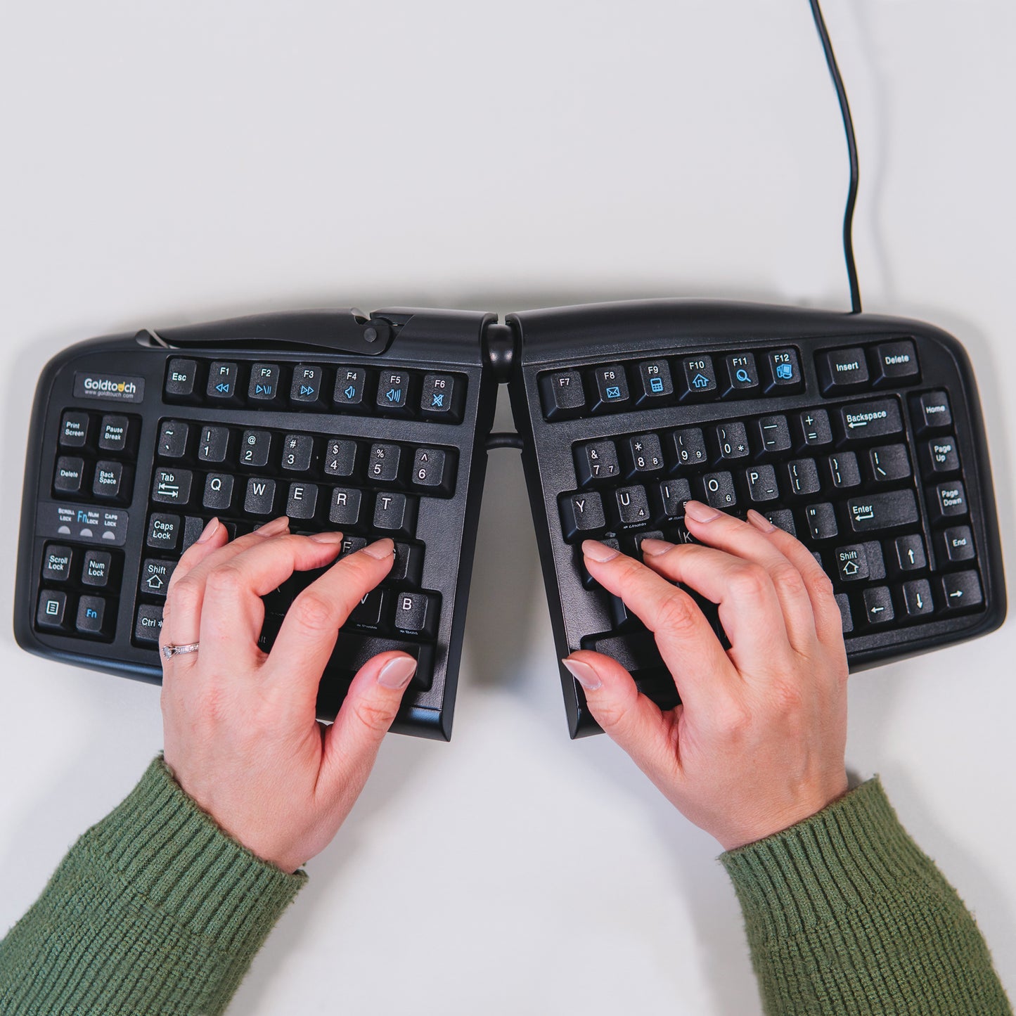 Bakker Elkhuizen Goldtouch Adjustable V2 Ergonomic Split Keyboard UK Layout Black BNEGTBUK