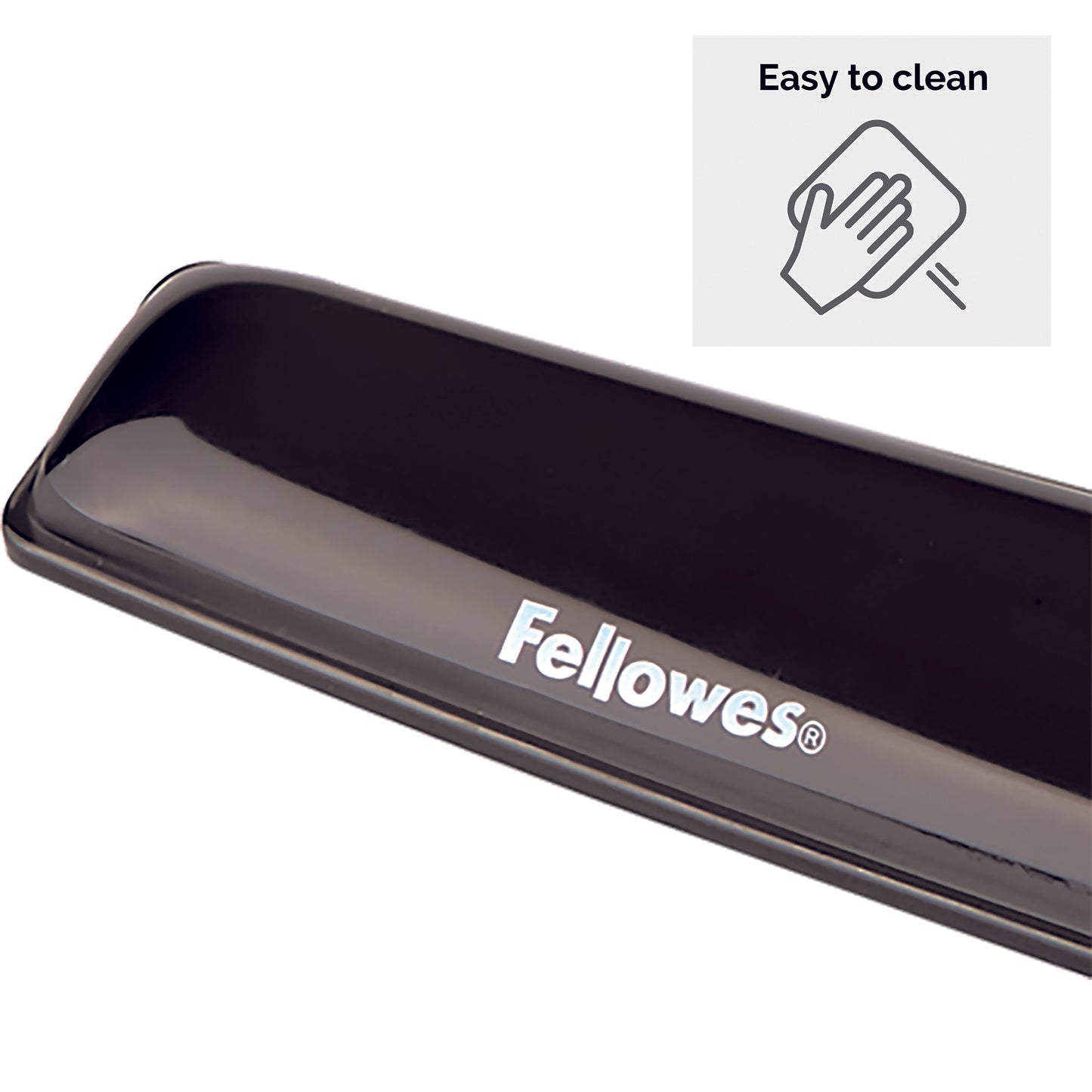 Fellowes Crystal Gel Keyboard Wristrest Black 9112201