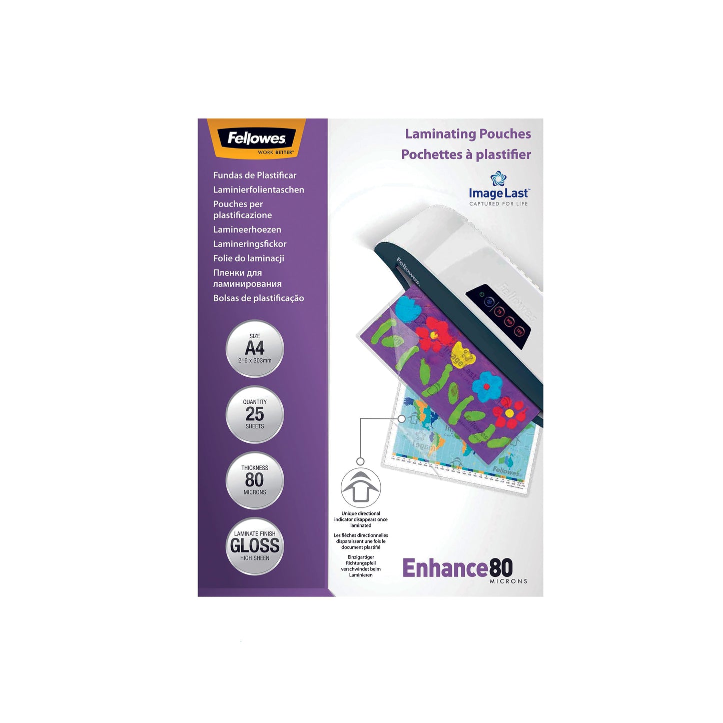 Fellowes ImageLast A4 80 Micron Laminating Pouch - 25 pack